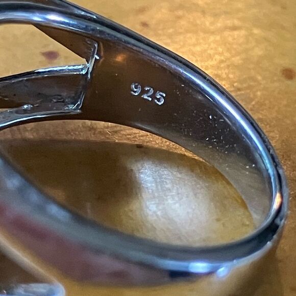 Natural Labradorite Sterling Silver Ring Size 6 - Picture 6 of 10